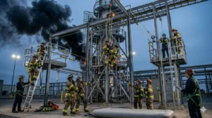 ฝึกอบรมการทำงานบนที่สูง (Working at Height) และเทคนิคการกู้ภัยผู้ประสบภัยบนที่สูงด้วยอุปกรณ์ Full Body Harness โดยทีม TFGC