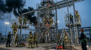 ฝึกกู้ภัยบนที่สูง (Working at Height Rescue) เทคนิคการโรยตัวช่วยชีวิตผู้ประสบภัยที่ติดค้างบนเชือกด้วยระบบรอกและเปลกู้ภัย โดย TFGC