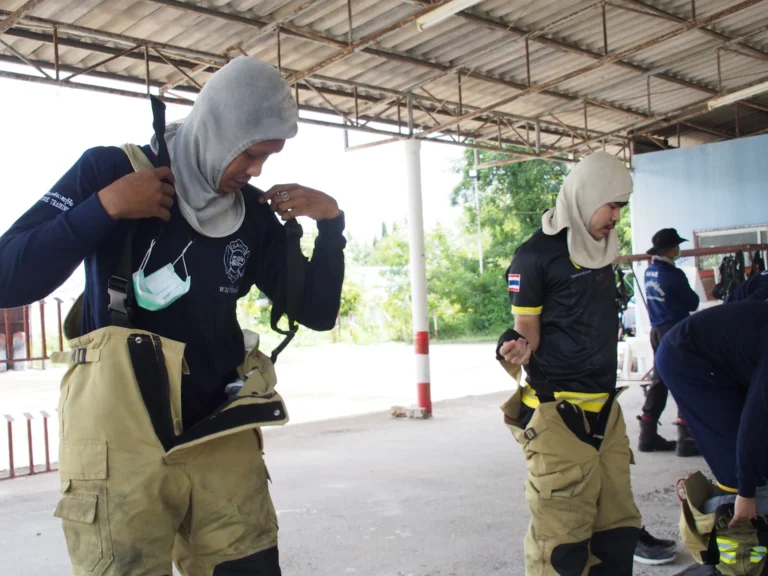 ภาพถ่ายจริงบรรยากาศการฝึกภาคปฏิบัติหลักสูตร ERT ทีมตอบโต้ภาวะฉุกเฉินขั้นสูง ณ ศูนย์ฝึก TFGC ประเทศไทย